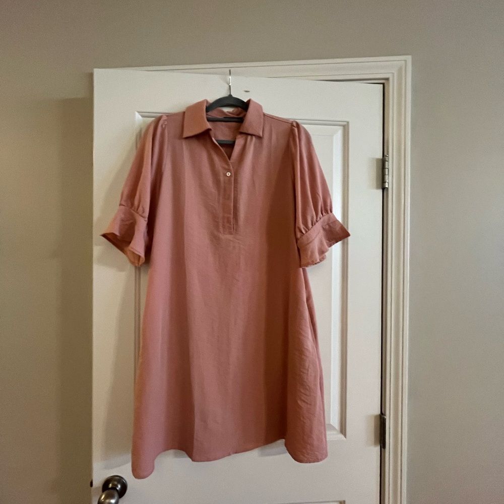 Blush Pink Collared Dress